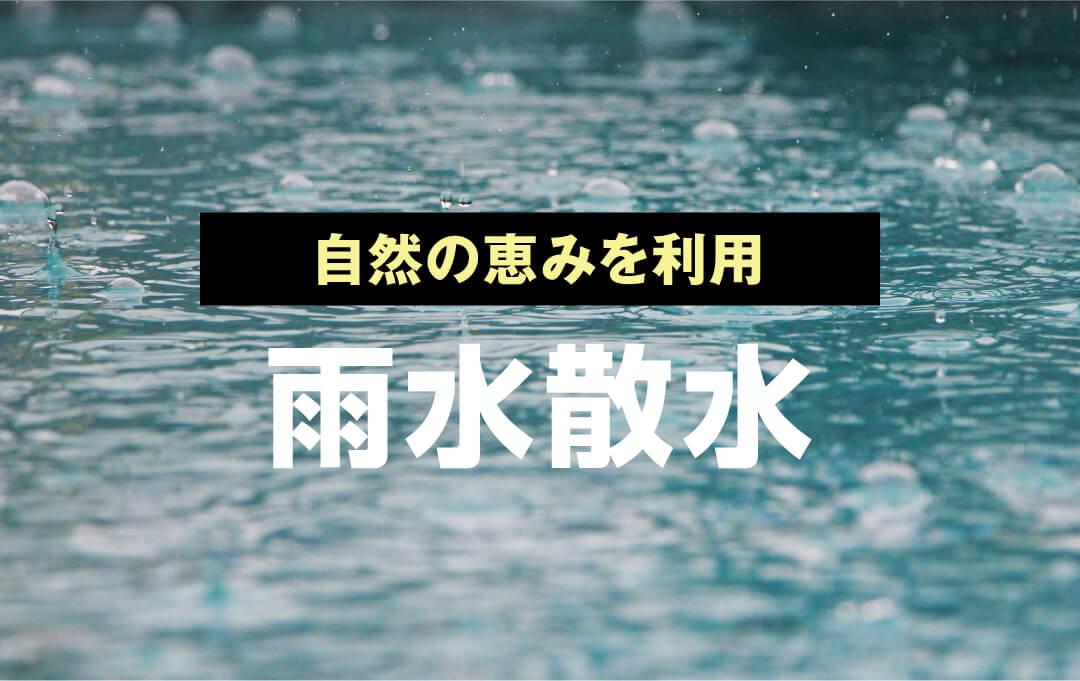 自然の恵みを利用雨水散水